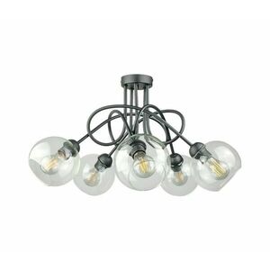 Keter Lighting Felületre szerelhető csillár EVIE 5xE27/60W/230V antracit/átlátszó 2805 kép