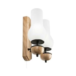 BRILAGI - LED Fali lámpa COTTAGE 2xE14/40W/230V tölgy/fehér BG1508+2xBG2270 kép