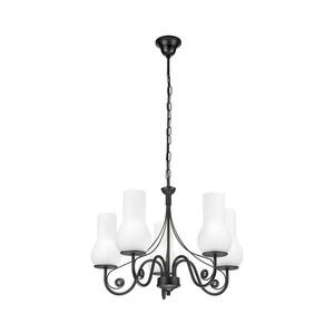 BRILAGI - LED Csillár láncon COTTAGE 5xE14/40W/230V fekete/fehér BG1516+5xBG2270 kép