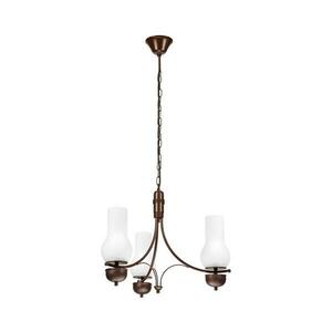 BRILAGI - LED láncos csillár COTTAGE 3xE14/40W/230V bükk/barna/fehér BG1518+3xBG2270 kép