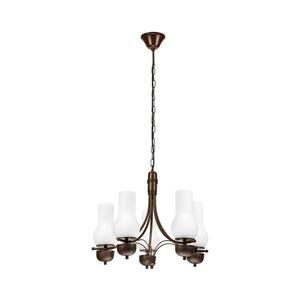BRILAGI - LED lánc csillár COTTAGE 5xE14/40W/230V tölgy/fehér BG1522+5xBG2270 kép