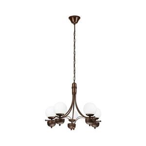 BRILAGI - LED Csillár láncon COTTAGE 5xG9/40W/230V tölgy/fehér kép