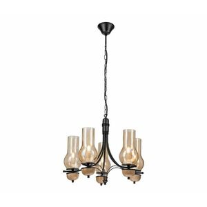BRILAGI - LED Csillár láncon COTTAGE 5xE14/40W/230V bükkfa/barna BG1524+5xBG2273 kép