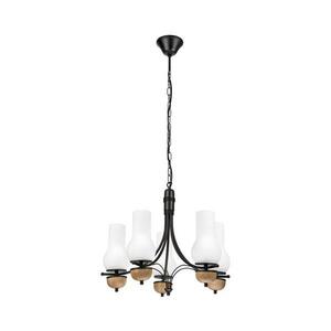 BRILAGI - LED Csillár láncon COTTAGE 5xE14/40W/230V bükkfa/fehér BG1524+5xBG2270 kép