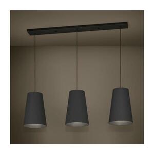 Eglo 390133 - Csillár zsinóron PETROSA 3xE27/40W/230V fekete 390133 kép