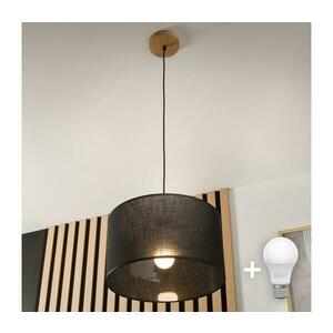 BRILAGI - LED Csillár zsinóron ANTHONY 1xE27/60W/230V tölgy/fekete 8590828610359 kép