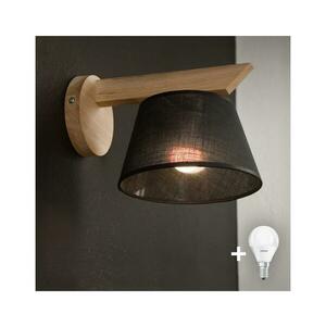 BRILAGI - LED Fali lámpa ANTHONY 1xE14/40W/230V tölgy/fekete 8590828610434 kép