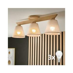 Brilagi - LED Felületre szerelhető csillár ANTHONY 3xE14/40W/230V tölgy/bézs 8590828610571 kép