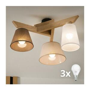 Brilagi - LED Felületre szerelhető csillár ANTHONY 3xE14/40W/230V tölgy 8590828610687 kép
