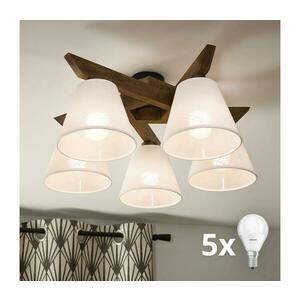 BRILAGI - LED mennyezeti lámpa ANTHONY 5xE14/40W/230V diófa/fehér 8590828610786 kép