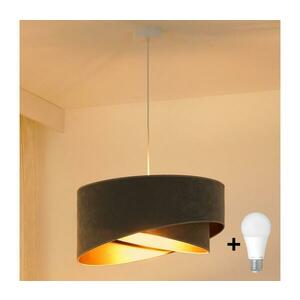 BRILAGI - LED Csillár zsinóron LYRA 1xE27/15W/230V szürke/arany 8590828007357 kép