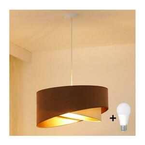 BRILAGI - LED Csillár zsinóron LYRA 1xE27/15W/230V barna/krémes/arany 8590828007432 kép