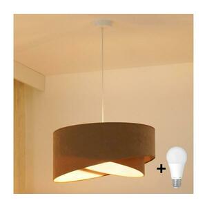 BRILAGI - LED Csillár zsinóron LYRA 1xE27/15W/230V barna/fehér 8590828007494 kép