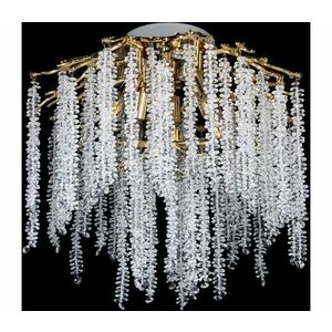 Felületre szerelt mennyezeti csillár 6xE14/60W/230V + 3xLED/3W Ø54 cm arany P-E2644/6+3 COP kép
