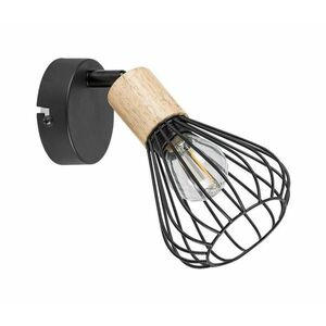 Rabalux 3147 - Fali spotlámpa FARFALLE 1xE14/25W/230V fekete/bükk 3147 kép