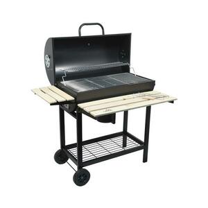 Faszenes grillsütő fekete/fa 13044 kép