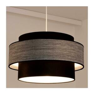 Csillár zsinóron GRACE 1xE27/60W/230V átm. 40 cm fekete/szürke 0705 kép