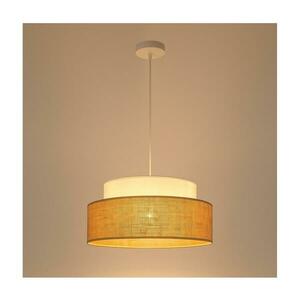 Csillár zsinóron BOHO 1xE27/60W/230V átm. 40 cm fehér/bézs 0587 kép