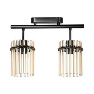 Felületre szerelhető csillár 2xE27/60W/230V fekete/füstös W-CZG0703-2 kép