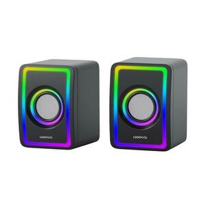 USB Hangszóró RGB háttérvilágítással 2x3W/5V fekete OGG155 kép