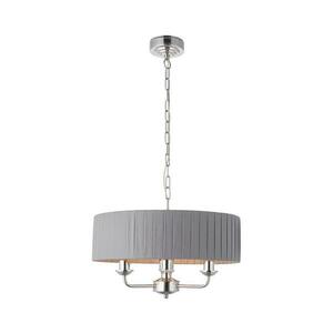 Endon 94394 - Csillár láncon HIGHCLERE 3xE14/40W/230V söt. szürke/fényezett króm 94394 kép