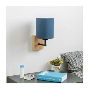 BRILAGI - Fali lámpa NUBILA WOOD 1xE27/25W/230V tölgy/sötét kék BG1561+BG1575 kép