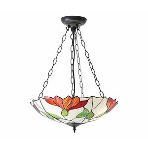 Endon 70946 - Tiffany BOTANICA láncos csillár 3xE27/60W/230V átm. 45 cm 70946 kép