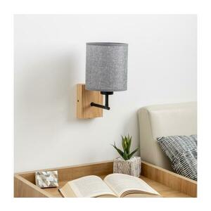 BRILAGI - Fali lámpa NUBILA WOOD 1xE27/25W/230V tölgy/szürke BG1561+BG1582 kép