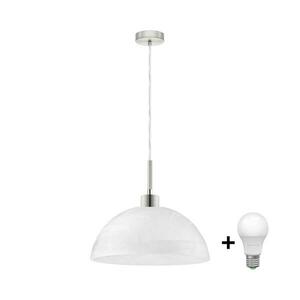 Eglo LED függeszték zsinóron 1xE27/60W/230V fehér/átlátszó 1xEG32515+1xNSLA49427 kép