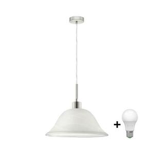 Eglo LED függőlámpa zsinóron 1xE27/60W/230V fehér/átlátszó 1xEG32515+1xNSLA50010 kép