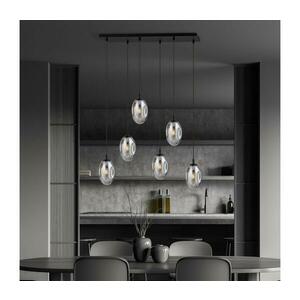 EMIBIG Csillár zsinóron ASTRAL 6xE14/10W/230V fekete/füstös 1266/6 kép