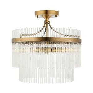 Endon 112575 - Felületre szerelhető csillár MARIETTA 3xE14/7W/230V réz/átlátszó 112575 kép