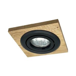 Álmennyezeti lámpa TOBBY 1xGU10/20W/230V 11, 5x11, 5 cm tölgy/fekete LM-1.282/NATURALNY kép