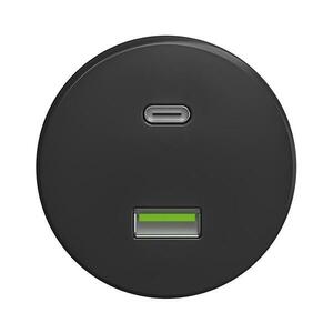 lap - Retro USB aljzat A+C keret nélkül, antracit A/USB kép