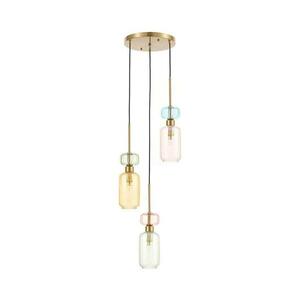 Csillár zsinóron MOLLY 3xE14/40W/230V átm. 38 cm színes ML1825 kép