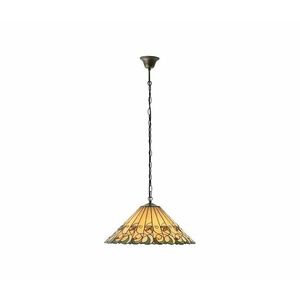 Endon 64194 - Tiffany JAMELIA láncos csillár 3xE27/60W/230V, átmérő 50 cm 64194 kép