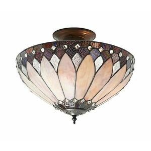 Endon 63978 - Felületre szerelhető Tiffany BROOKLYN csillár 3xE27/60W/230V, átmérő 40 cm 63978 kép
