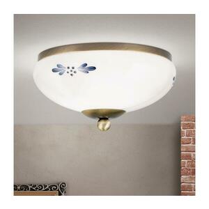 Orion DL 7-672 - Mennyezeti lámpatest LANDHAUS 1xE27/60W/230V átmérő 21 cm bronz/fehér DL 7-672 Patina/opal-blau kép