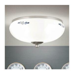 Orion DL 7-673- Mennyezeti lámpatest LANDHAUS 2xE27/60W/230V átm. 28 cm matt króm/fehér DL 7-673 satin/opal-blau kép