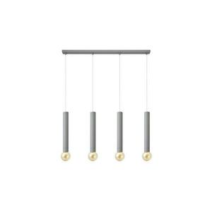 Csillár zsinóron TUBA 4xE27/15W/230V szürke W-L 1117/4 GR kép