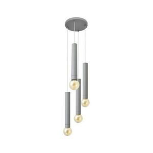 Csillár zsinóron TUBA 4xE27/15W/230V szürke W-KD 1117/4 GR kép