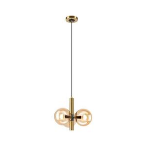 Csillár zsinóron ROLLO 3xE14/5W/230V arany/füstös bézs LM-3.218/A/ZŁOTY/E14 kép