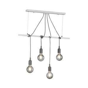 ONLI - Csillár zsinóron WIRE 4xE27/15W/230V szürke/fehér 4853/S4B kép