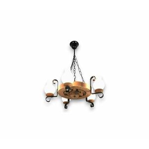 Brilagi - ROATA láncos csillár 5xE14/40W/230V, átmérő 50 cm, bükk EX-01059 kép