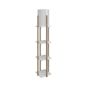 Állólámpa polcokkal NORA 1xE27/40W/230V barna/fehér 390FLH1146 kép
