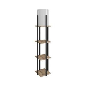 Állólámpa polcokkal NORA 1xE27/40W/230V fekete/barna 390FLH1148 kép