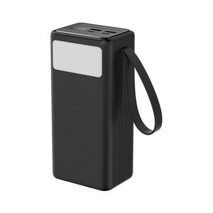 Power Bank 40000 mAh 65W PD 2xUSB-A + 2xUSB-C LED lámpával, 1m USB-C kábel PMPB4065 kép