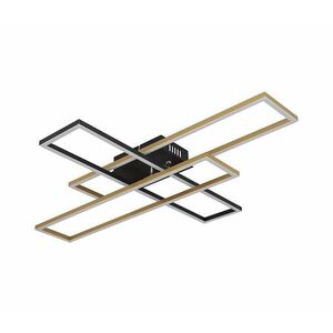 Globo 67208-40G -LED Mennyezeti lámpa DAKARI 40W/230V 3000K 60x80 cm fekete/arany 67208-40G kép