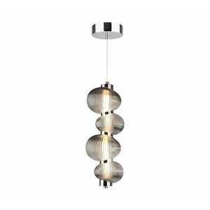 Kábeles LED csillár BOLLA LED/17W/230V, átm. 16 cm, fényes króm/füstszürke ML1423 kép