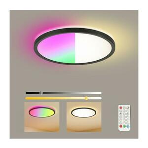 BRILAGI - LED RGB dimmelhető ultravékony lámpatest LED/18W/230V átm. 30 cm fekete + távirányító BRI237 kép